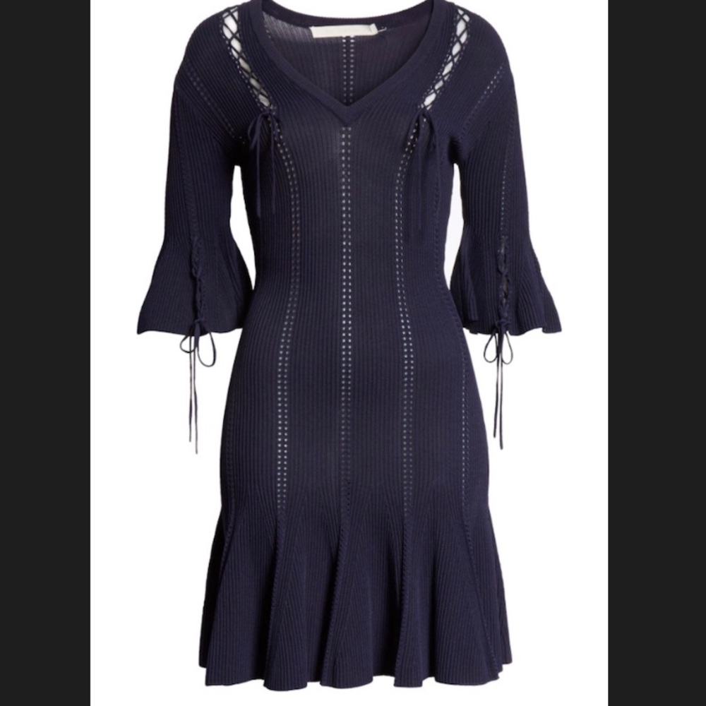 Authentic Jonathan Simkhai Linked Rib V Neck Dress - image 2